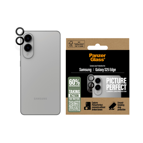 PanzerGlass ® PicturePerfect Camera Lens Protector Samsung S25 Edge. Brand compatibility: Samsung, Compatibility: Samsung 