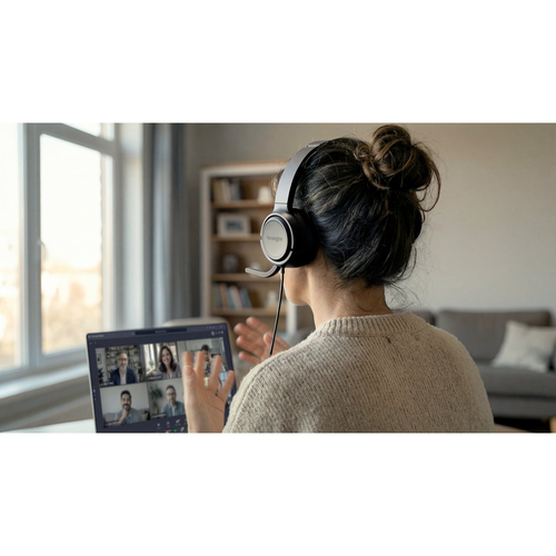Kensington H950 EQ USB-C/USB-A On-Ear Headset. Package width: 165 mm, Package depth: 75 mm, Package height: 187 mm. Master