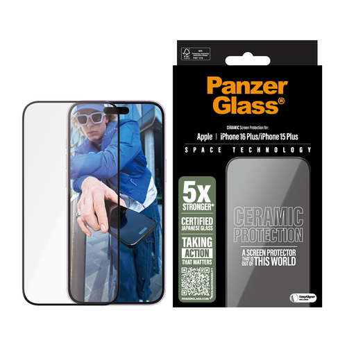 PANZERGLASS CERAMIC SCREEN PROTECTOR IPHONE 16 6.7INCH ULTR