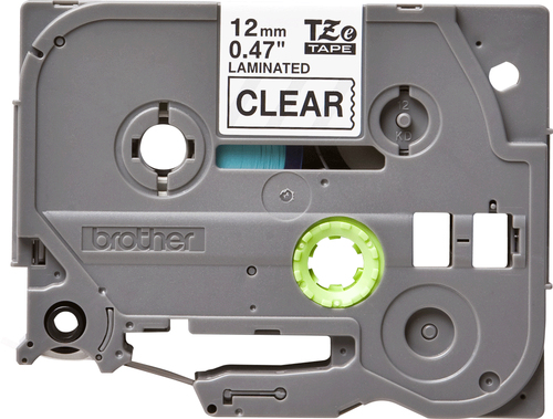 Brother P-touch TZE131 Label Tape - 12.70 mm Width - Clear, Black - Laminated - 1 Each