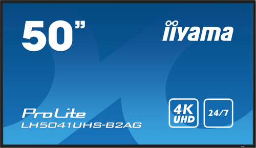 LCD Ecrans à affichages dynamiques iiyama ProLite LH5041UHS-B2AG 1270 mm - 24 Heures/7 Jours Operation - Vertical Alignmen