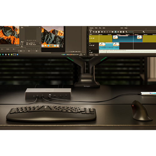 Kensington SD5000T5 Thunderbolt 5 Docking Station für Monitor, Workstation, Notebook - Ladefunktion - Speicherkartenleser 