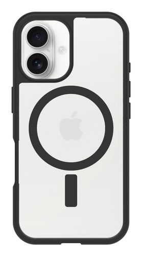 OtterBox React Case for Apple iPhone 16 Smartphone - Black Crystal (Clear/Black) - 1 - Drop Resistant, Scrape Resistant - 
