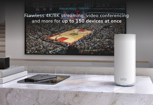Netgear Orbi RBE872 Wi-Fi 7 IEEE 802.11be Ethernet Wireless Router - Tri Band - 2.40 GHz ISM Band - 6 GHz UNII Band - 2.63