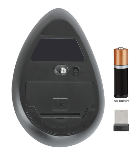 Manhattan Mouse - Radio Frequency - USB Type A - Optical - 6 Button(s) - Black - Wireless - 10 m - 2.40 GHz - 1600 dpi - S