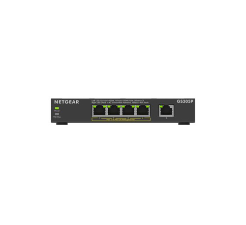 Netgear 300 GS305Pv3 5 Ports Ethernet Switch - Gigabit Ethernet - 10/100/1000Base-T - 2 Layer Supported - 66.78 W Power Co