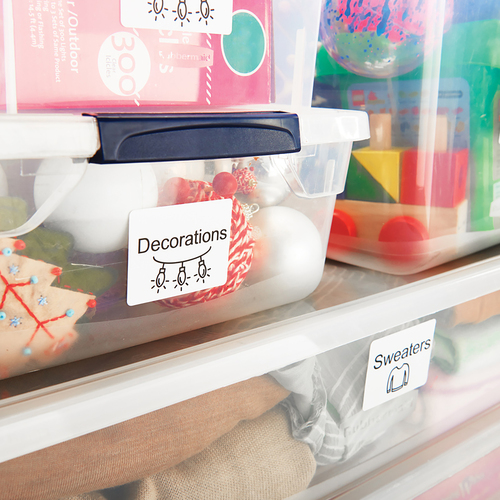 Disketten-Etikett Dymo 99015 - 70 mm Breite x 54 mm Länge - Rechteck - Thermotransfer, Thermodirekt - Weiß, Schwarz - Papi