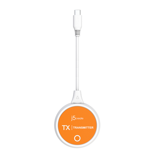 j5create JVAW62 ScreenCast USB-C® Wireless Display HDMI™ Extender, White and Orange. USB connector type: USB Type-C, Produ