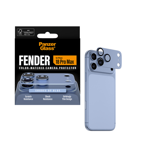 PanzerGlass Fender Camera Lens Protector - Shades of Blue - Glass, Aluminium