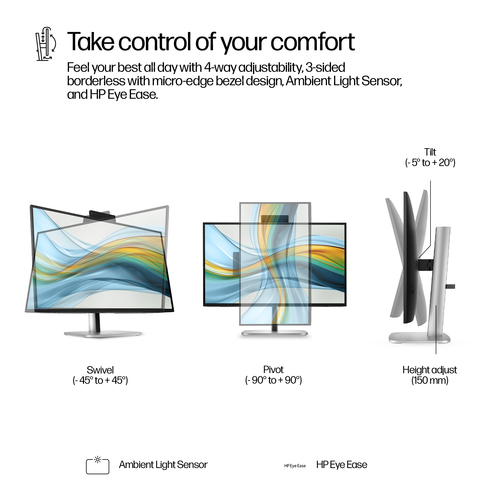 HP 527pm 27" Aula Webcam WQHD Monitor LED - 16:9 - Preto Jet - 68,6 cm (27") Viewable - Tecnologia IPS (In-plane switching