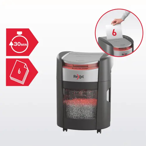 Rexel ShredMax AutoFeed+ 150M Micro Cut Paper Shredder. Shredding type: Micro-cut shredding, Working width: 22.5 cm, Shred