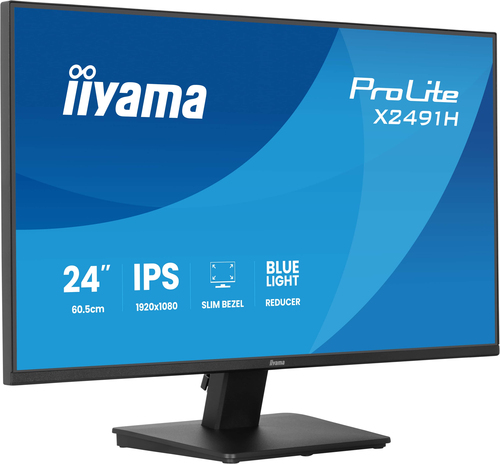 iiyama ProLite X2491H-B1 24 Zoll Klasse Full HD LED-Monitor - 16:9 Format - Mattschwarz - 60,5 cm (23,8 Zoll) Viewable - I