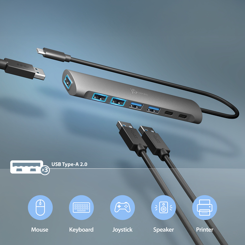 j5create JCH3007. Hostschnittstelle: USB Typ-C, Hub-Schnittstellen: USB Typ-C, USB 3.2 Gen 1 (3.1 Gen 1) Type-A, USB 2.0 T