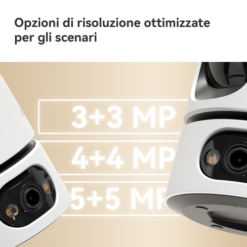 Imou Ranger Dual Pro 10MP Telecamera da interno, motorizzata, con doppia ottica 5MP+5MP, sirena integrata e faretto, tasto