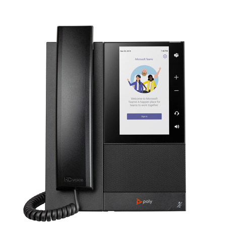 HP Poly CCX 505 Business Media Phone for Microsoft Teams and PoE-enabled. Product type: IP Phone, Product colour: Black, H