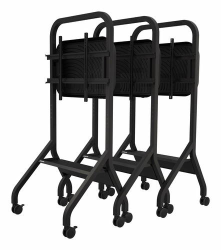 SmartMount® SR860-EUK Flachbildschirm-Wagen - 68,04 kg Belastbarkeit - 4 Rollen - 101,60 mm Rollengröße - Stahl, Acrylnitr