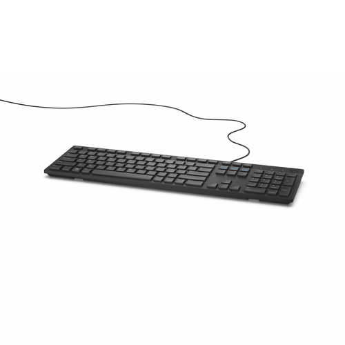 DELL Wired Keyboard - KB216 - German (QWERTZ) - Black. Keyboard form factor: Full-size (100%). Keyboard style: Straight. C
