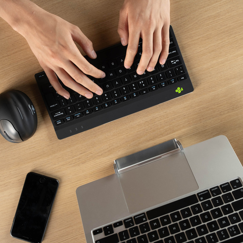 R-Go Compact Break Teclado - Compacto - Sem fios Conectividade - USB Tipo C Interface - Português - QWERTY Layout - Preto 
