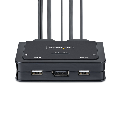 StarTech.com KVM Switchbox - 2 Computer(s) - 1 Local User(s) - 4K - 3840 x 2160 - 4 x USB - USB 2.0 - 1 x DisplayPort - De