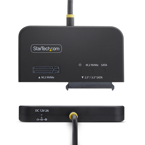 StarTech.com Adattatore da USB-C / USB-A a M.2 NVMe e SATA da 2,5"" / 3,5"" , 10 Gbps, Lettore per SSD Esterno, Senza Attr