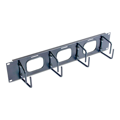 APC AR8428 Cable Organizer - Black - 1 Each Pack - Cable Manager - 2U Rack Height