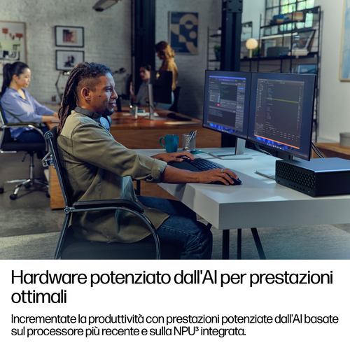 HP EliteDesk 8 SFF G1i Desktop AI PC Wolf Pro Security Edition. Famiglia processore: Intel Core Ultra 7, Modello del proce