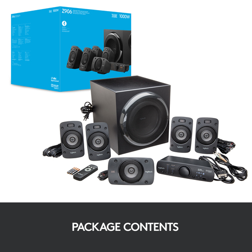 Logitech Z906 5.1 Speaker System - 500 W RMS - DTS, Dolby Digital