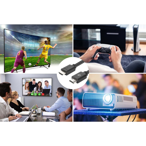 Manhattan 4K@60Hz High Speed HDMI Cable with Ethernet, 2 m (7 ft.). Cable length: 2 m, Connector 1: HDMI Type A (Standard)