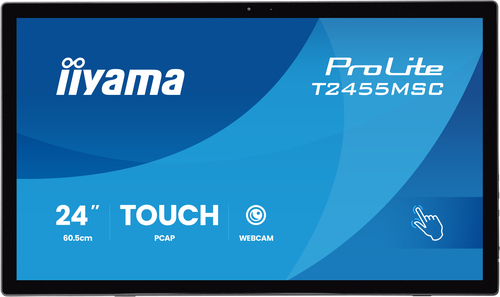 iiyama ProLite T2455MSC-B2 24 Zoll Klasse LCD-Touchscreen-Monitor - 16:9 Format - 5 ms Reaktionszeit - Webcam - 60,5 cm (2
