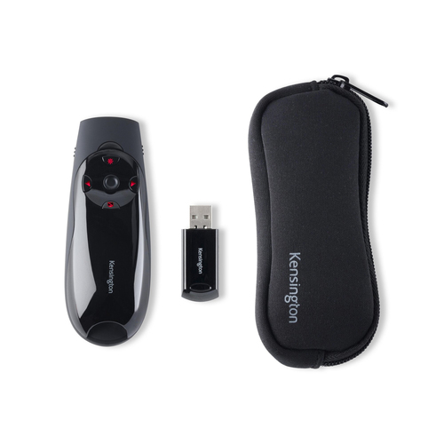 Kensington Presenter Expert Mouse - Radio Frequency - USB - Laser - 4 Button(s) - Black - Wireless - 50 m - 2.40 GHz