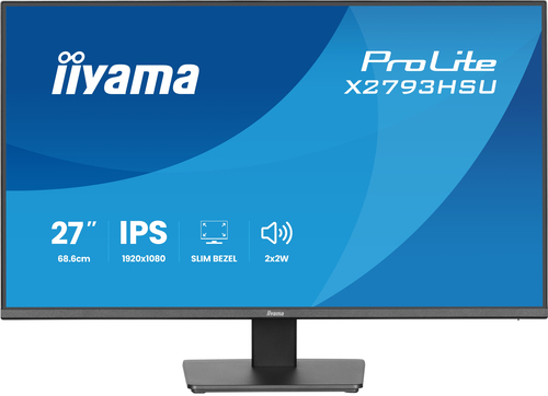 Moniteur LED iiyama ProLite X2793HSU-B1 27" Classe Full HD - 16:9 - Noir mat - 68,6 cm (27") Viewable - Technologie IPS - 