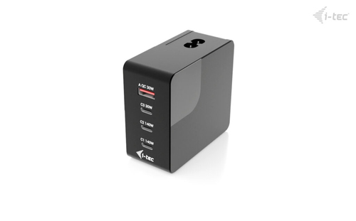 i-tec 140 W AC Adapter - Universal Adapter - 3 USB Type-C - For Notebook, Tablet - Europe - 120 V AC, 230 V AC Input - 5 V