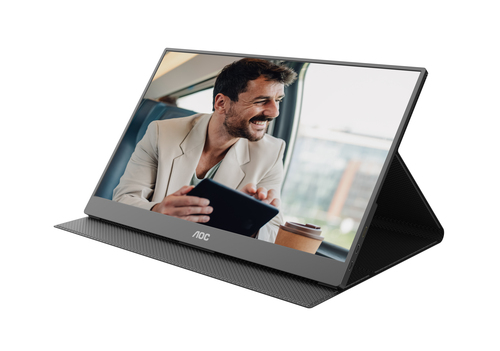Monitor LED AOC 16T20E2 406,4 mm (16") Classe Full HD - 16:9 - Nero - 39,6 cm (15,6") Viewable - Tecnologia In-plane Switc