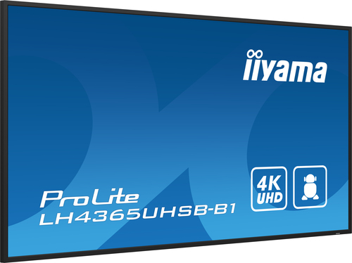 iiyama ProLite LH4365UHSB-B1 1092,20 mm LCD Digital-Signage-Display - 24 Stunden/7 Tage Betrieb - IPS-Technologie (In-Plan