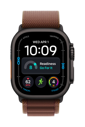 Apple Watch Ultra 4 GPS + Cellular 49mm Black Titanium Case with Burgundy Alpine Loop - M. Display technology: OLED, Displ