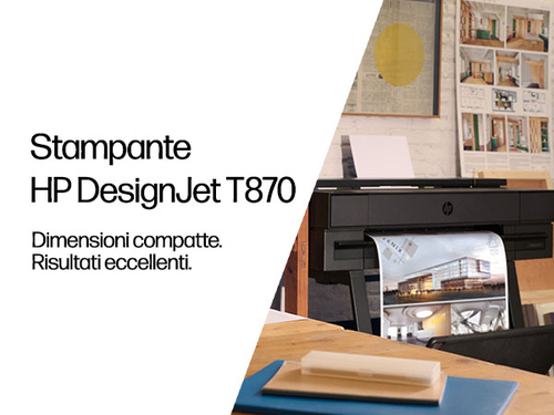 HP Designjet Stampante T870 da 24”. Tecnologia di stampa: Getto termico d'inchiostro, Risoluzione massima: 2400 x 1200 DPI