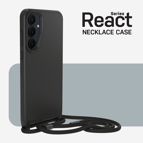 OtterBox React Estojo de transporte Samsung Smartphone - Preto - Resistente a quedas - Plástico, Nylon Corpo - 175 mm Altu