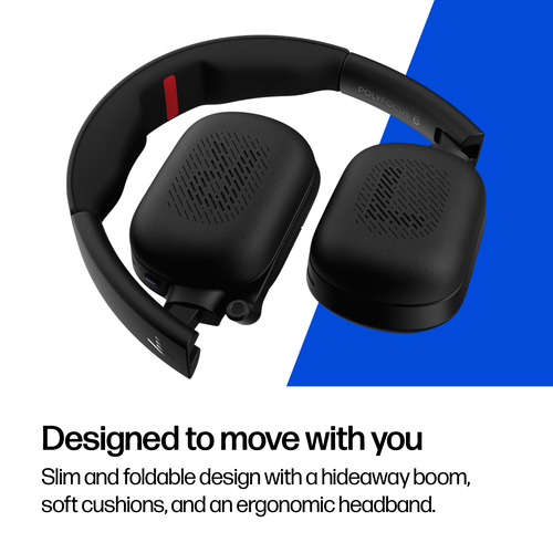 HP Poly Focus 625 Stereo Bluetooth-Headset. Gewicht: 208 g. Produktfarbe: Schwarz