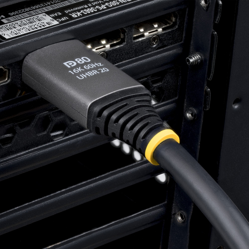 StarTech.com DP21V-150C-DP80-CBL. Kabellänge: 1,5 m, Anschluss 1: DisplayPort, Anschluss 2: DisplayPort. Konformitätsbesch