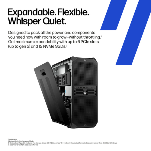 HP Z6 G5 A Workstation. Processor family: AMD Ryzen Threadripper PRO. Internal memory: 64 GB, Internal memory type: DDR5-S