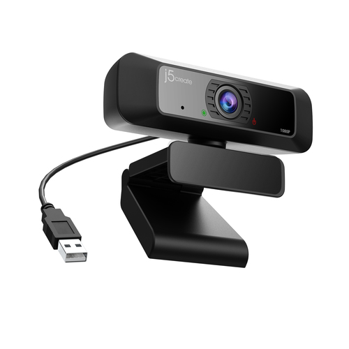 j5create JVCU100 USB™ HD Webcam with 360° Rotation, 1080p Video Capture Resolution, Black. Megapixel (approx.): 2.07 MP, M