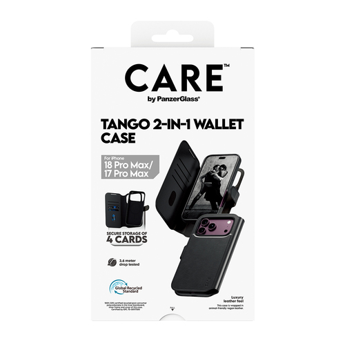 PG CARE TANGO WALLET MAGSAFE 2-IN-1 IPHONE 18 PRO MAX BLACK