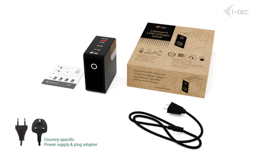 i-tec 140 W AC Adapter - Universal Adapter - 3 USB Type-C - For Notebook, Tablet - Europe - 120 V AC, 230 V AC Input - 5 V