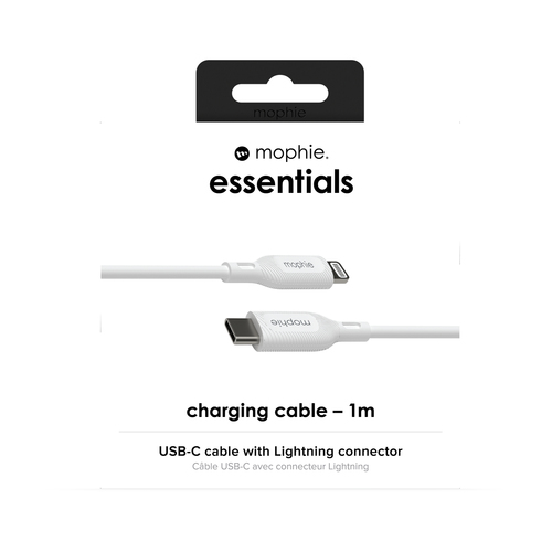 MOPHIE ESSENTIALS CABLE USB-C TO LIGHTNING 1M WHITE