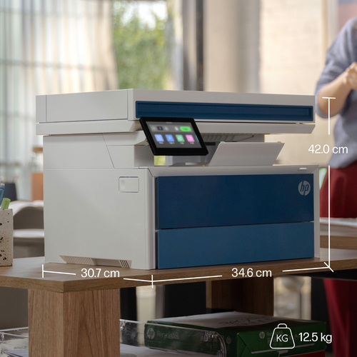 HP LaserJet Pro 4113fdn Wired Laser Multifunction Printer - Monochrome - White, Blue - Copier/Printer/Scanner - Automatic 
