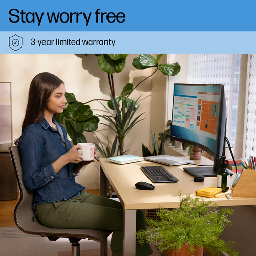 HP P34hc G4 WQHD USB-C Curved Monitor. Display diagonal: 86.4 cm (34"), Display resolution: 3440 x 1440 pixels, HD type: W