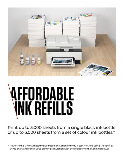 Canon MAXIFY GX2050 Wired & Wireless MegaTank Inkjet Multifunction Printer - Colour - Printer/Copier/Scanner/Fax/Cloud - 6