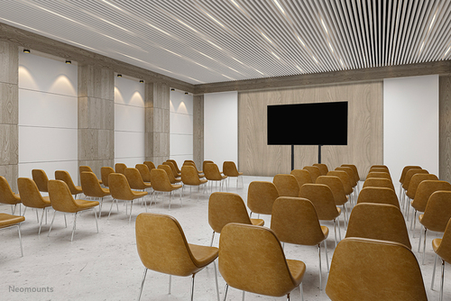 Neomounts MOVE Lift XL FL55-975BL1 Display Cart - 160 kg Load Capacity - 4 Casters - Steel - 125.30 cm (49.33") Width x 81