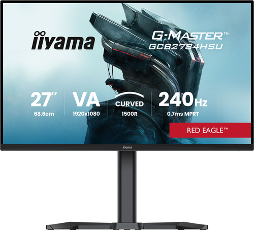 Moniteur de jeu LCD iiyama G-MASTER Red Eagle GCB2784HSU-B1 27" Classe Full HD Écran incurvé - 16:9 - Noir - 68,6 cm (27")
