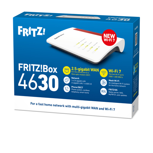 Box 4630 International. Bande Wi-Fi: Bi-bande (2,4 GHz / 5 GHz), Norme Wi-Fi: Wi-Fi 7 (802.11be), Débit de transfert des d
